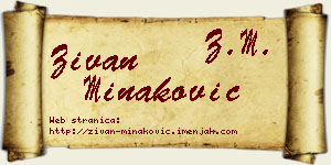 Živan Minaković vizit kartica